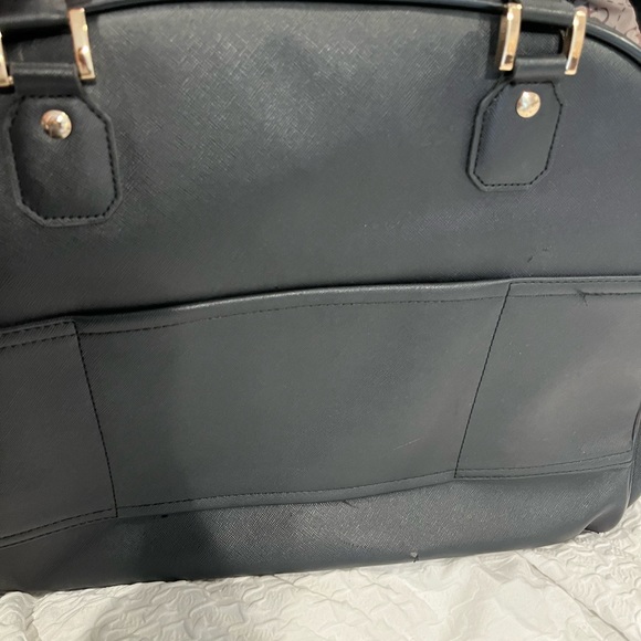 Guess duffle bag leather travel suitcase black logo versatile dome KORRY epi - Picture 7 of 14